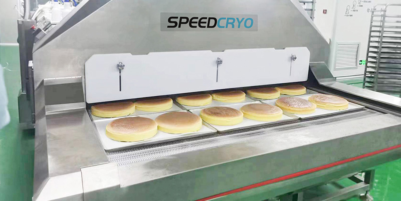 liquid nitrogen tunnel freezer frozen cake