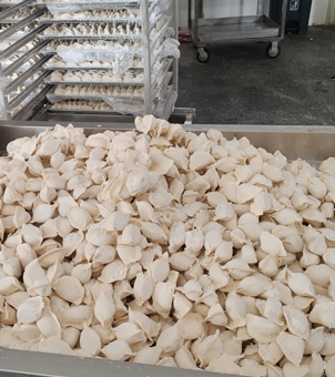 Liquid nitrogen freezing equipment frozen dumplings